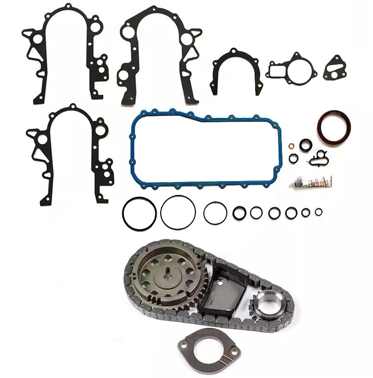 Per kit catena di distribuzione W Set guarnizioni coperchio 90-04 Chrysler Town Country Dodge 3.3L